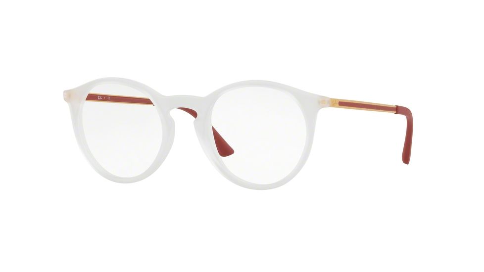 Ray-Ban RX7132 Single Vision Prescription Eyeglasses 5783-50 - Rubber Trasparent Frame