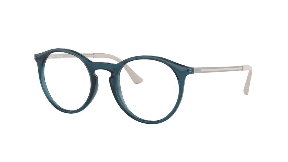 Ray-Ban RX7132F Progressive Prescription Eyeglasses 5721-52 - Trasparent Blue Frame