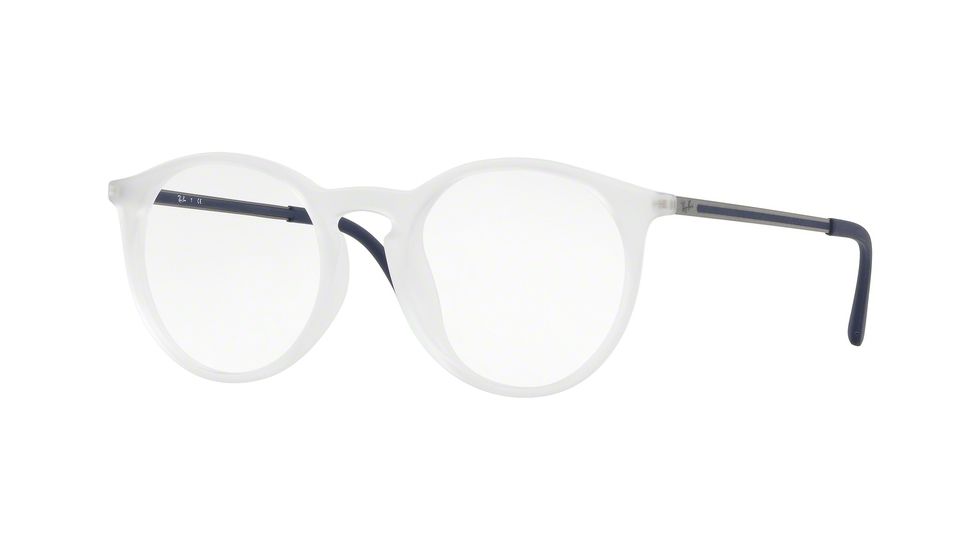 Ray-Ban RX7132F Progressive Prescription Eyeglasses 5782-52 - Rubber Trasparent Frame