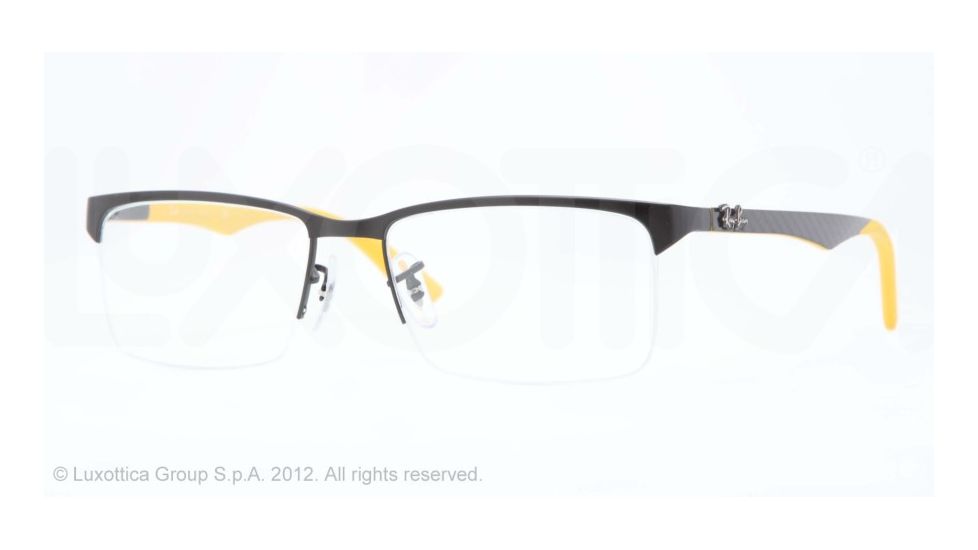 Ray-Ban RX8411 Eyeglass Frames 2503-52 - Matte Black Frame, Demo Lens Lenses