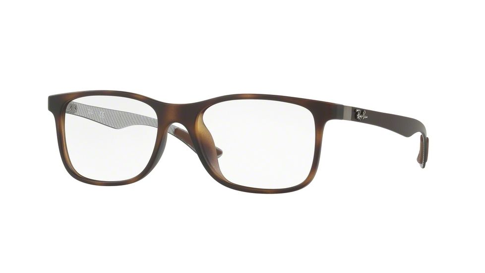 Ray-Ban RX8903F Single Vision Prescription Eyeglasses 5200-55 - Matte Havana Frame