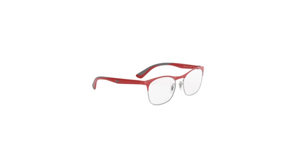 Ray-Ban RY1054 Eyeglass Frames 4072-49 - Silver On Top Matte Red Frame