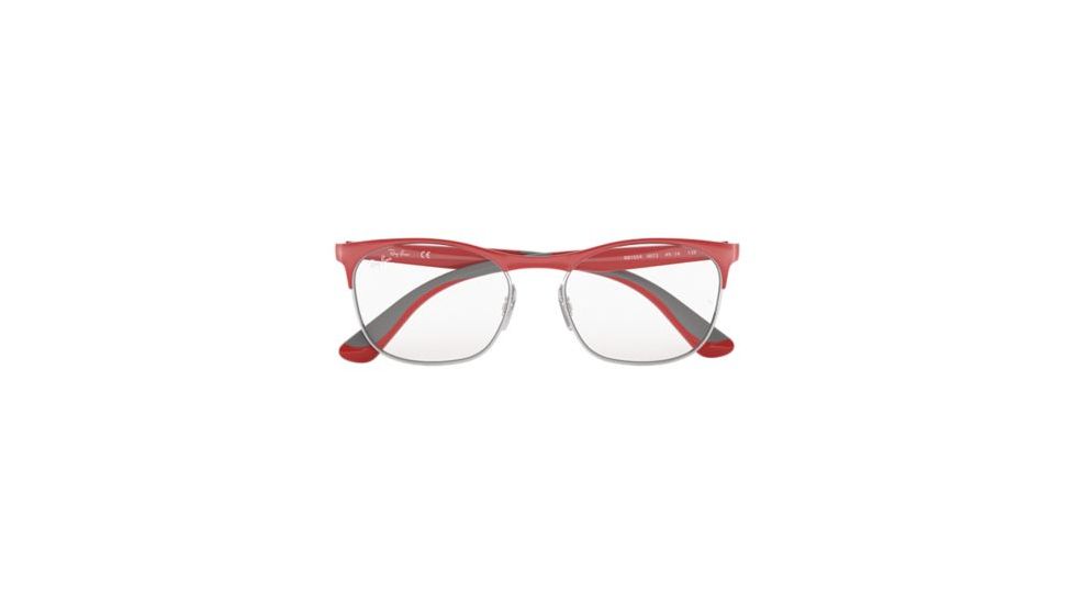 Ray-Ban RY1054 Eyeglass Frames 4072-49 - Silver On Top Matte Red Frame