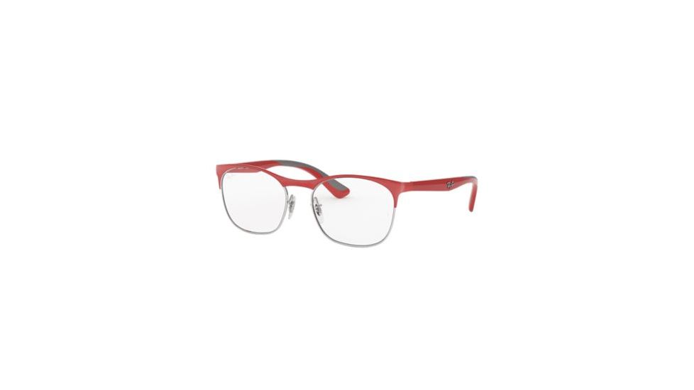 Ray-Ban RY1054 Eyeglass Frames 4072-49 - Silver On Top Matte Red Frame