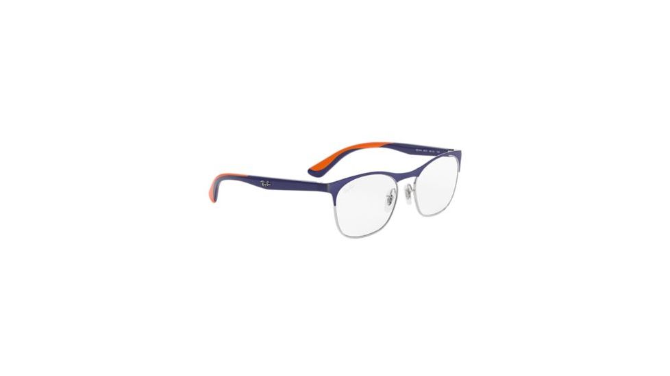 Ray-Ban RY1054 Eyeglass Frames 4073-47 - Silver On Top Matte Blue Frame