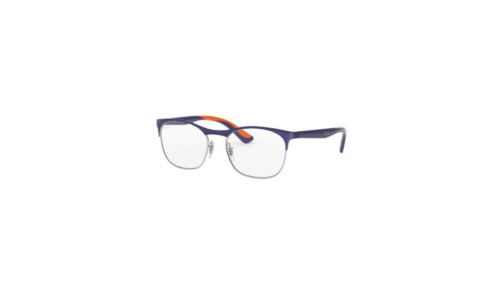 Ray-Ban RY1054 Eyeglass Frames 4073-47 - Silver On Top Matte Blue Frame