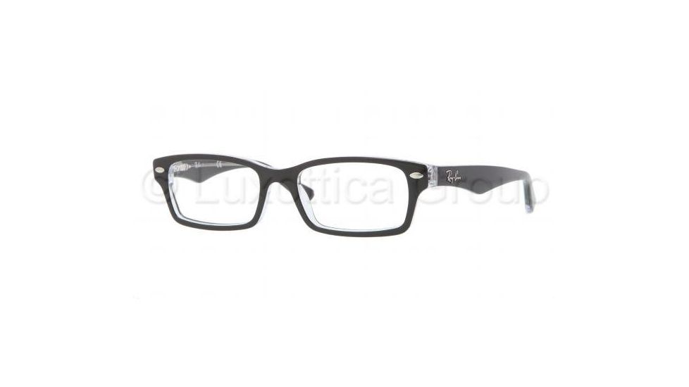 Ray-Ban RY1530 Eyeglass Frames 3529-4816 - Top Black On Transparent Frame