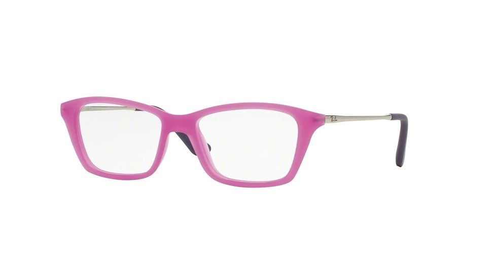 Ray-Ban RY1540 Progressive Prescription Eyeglasses 3620-46 - Violet Fluo Trasparent Rubber Frame