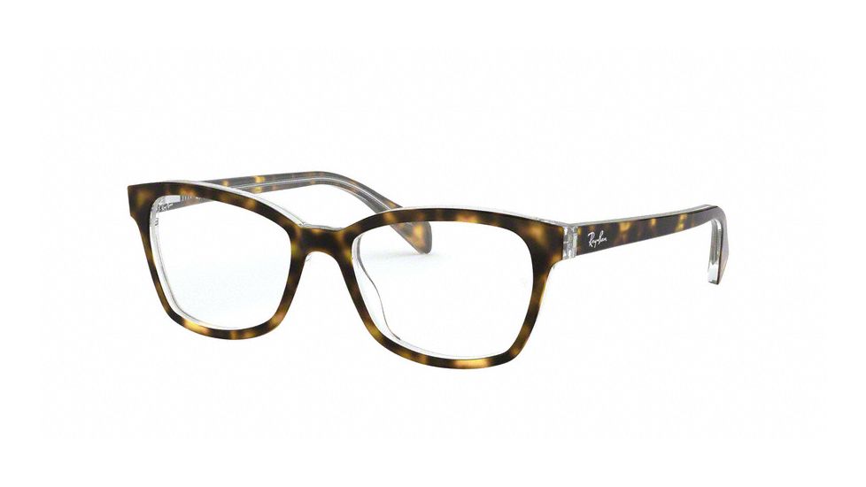Ray-Ban RY1591 Bifocal Prescription Eyeglasses, 46mm, Top Havana On Trasparent, RY1591-3805-46-BI