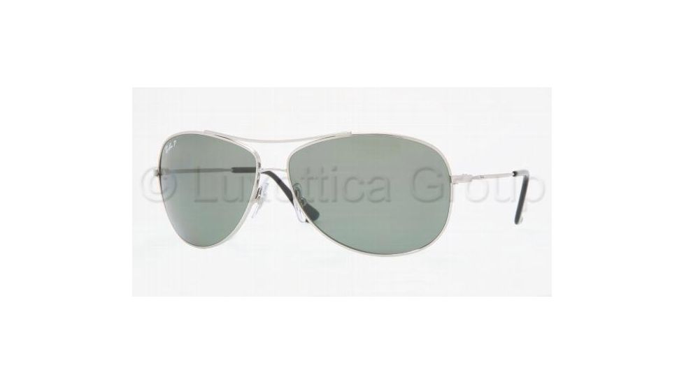 Ray-Ban RB3293 Sunglasses with No-Line Progressive Rx Prescription Lenses RB3293-003-9A-6313 - Lens Diameter: 63 mm, Frame Color: Silver