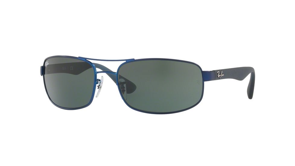 Ray-Ban Bifocal Sunglasses RB3445 with Lined Bi-Focal Rx Prescription Lenses RB3445-027-71-61 - Lens Diameter 61 mm, Frame Color Matte Blue