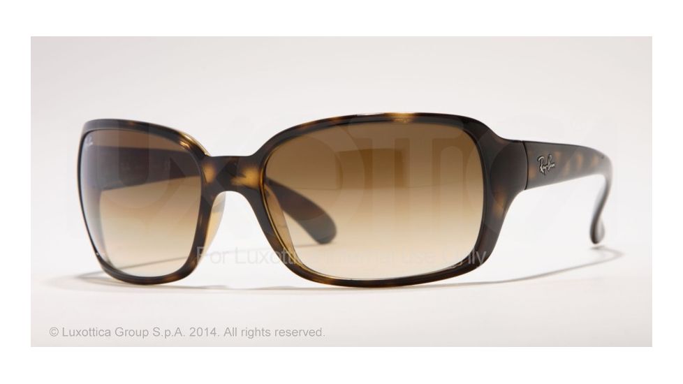 RayBan Highstreet RB4068 Sunglasses with No Line Progressive Rx Prescription Lenses RB4068-710-51-60 - Lens Diameter 60 mm, Frame Color Light Havana