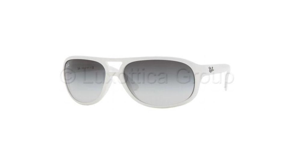Ray-Ban Bifocal Sunglasses RB4124 with Lined Bi-Focal Rx Prescription Lenses RB4124-671-8G-6316 - Lens Diameter: 63 mm, Frame Color: Shiny White