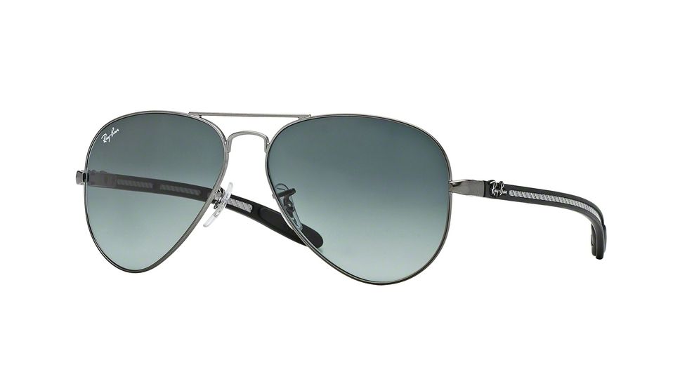Ray-Ban RB8307 Progressive Prescription Sunglasses RB8307-029-71-58 - Lens Diameter 58 mm, Frame Color Matte Gunmetal