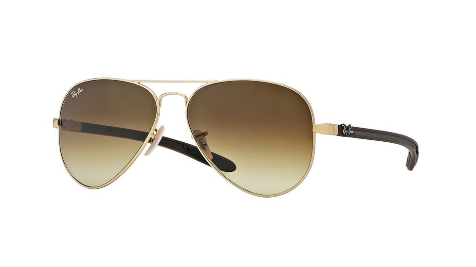 Ray-Ban RB8307 Progressive Prescription Sunglasses RB8307-112-85-58 - Lens Diameter 58 mm, Frame Color Matte Gold