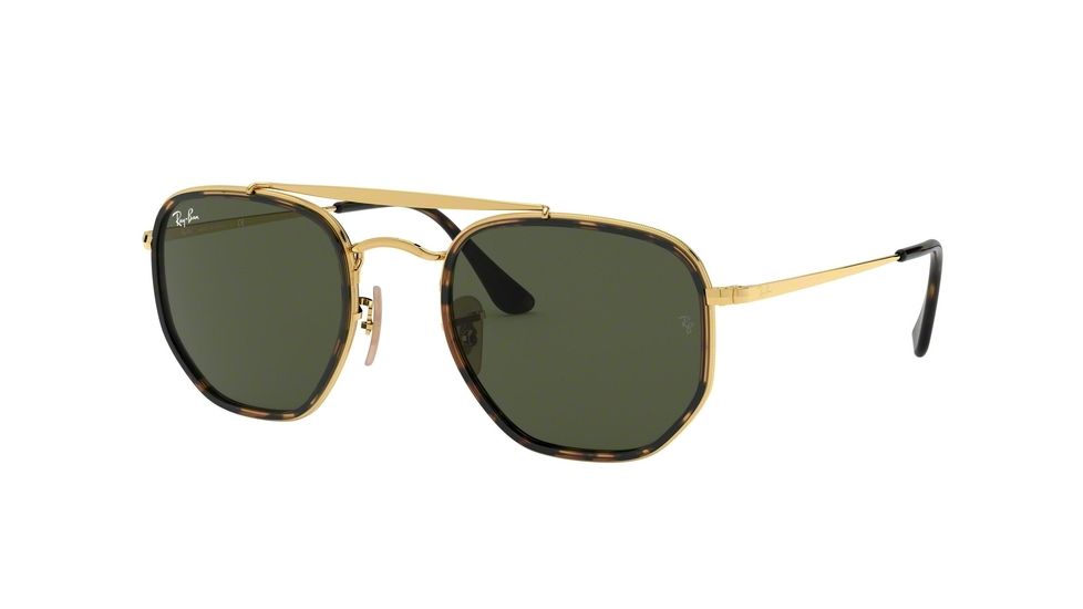 Ray-Ban THE MARSHAL II RB3648M Prescription Sunglasses, 52mm, Gold, RB3648M-001-52-SV
