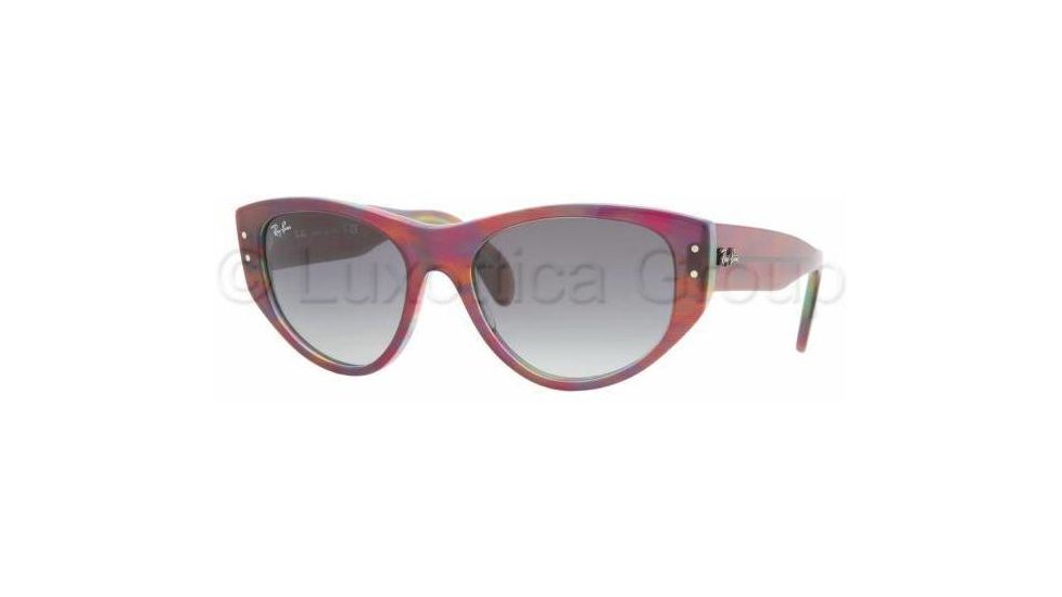 Ray-Ban VAGABOND RB4152 Progressive Prescription Sunglasses RB4152-105832-5317 - Lens Diameter: 53 mm, Frame Color: Top Violet Tr. On Str. Yellow