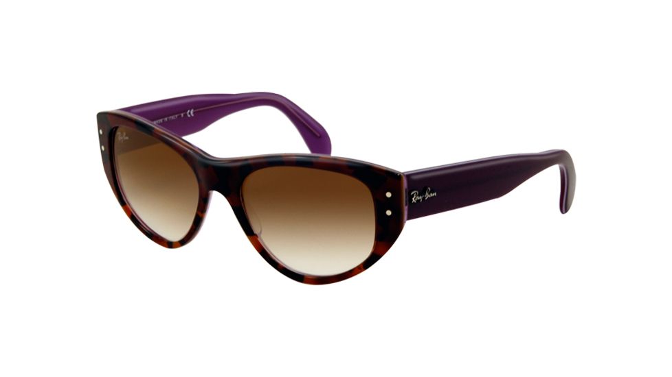 Ray-Ban VAGABOND RB4152 Progressive Prescription Sunglasses RB4152-106651-5317 - Lens Diameter: 53 mm, Frame Color: Top Violet Gradient Havana
