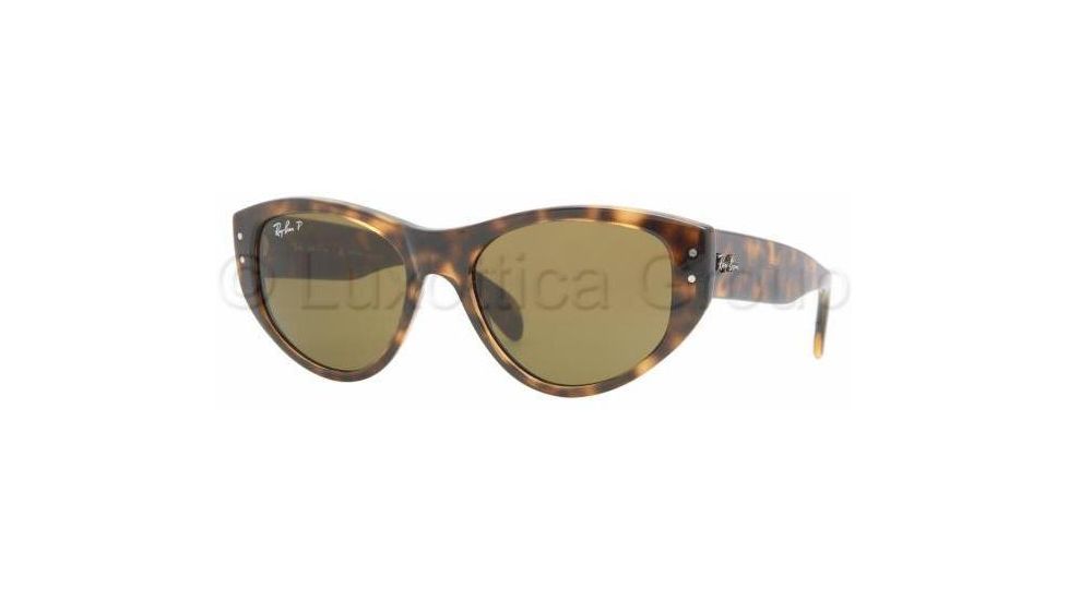 Ray-Ban VAGABOND RB4152 Progressive Prescription Sunglasses RB4152-710-57-5317 - Lens Diameter: 53 mm, Frame Color: Light Havana