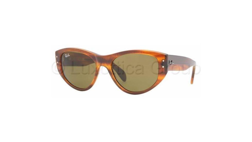 Ray-Ban VAGABOND RB4152 Progressive Prescription Sunglasses RB4152-820-5317 - Lens Diameter: 53 mm, Frame Color: Striped Havana