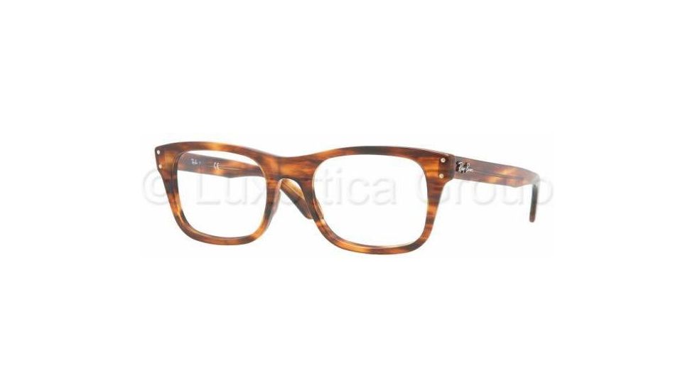 Ray-Ban RX5227 Progressive Prescription Eyeglasses 2144-5220 - Striped Havana 