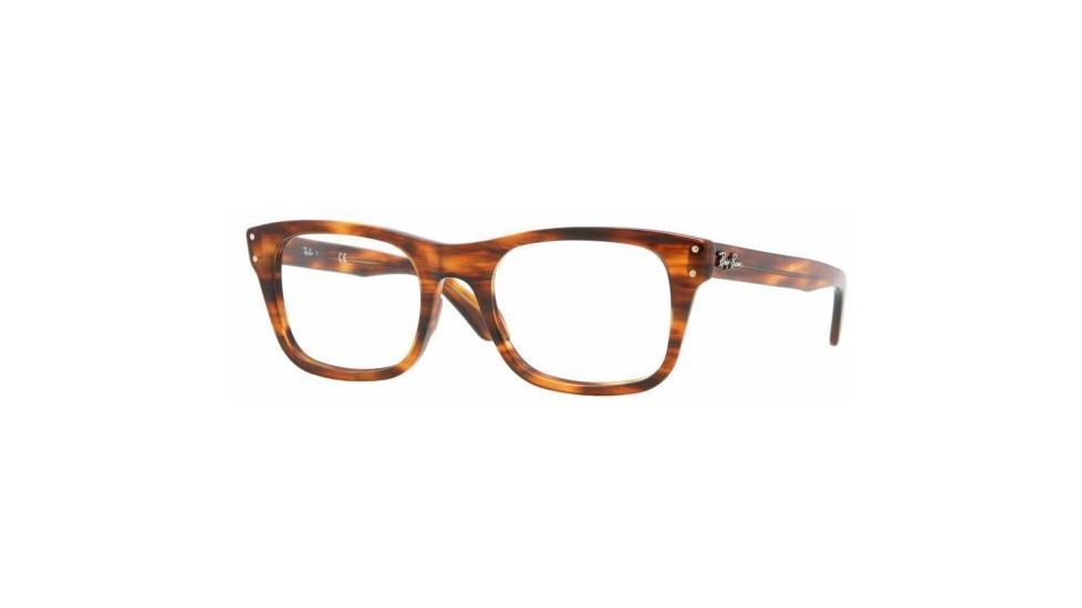 Ray-Ban RX5227 Progressive Prescription Eyeglasses 2144-5200 - Striped Havana Frame