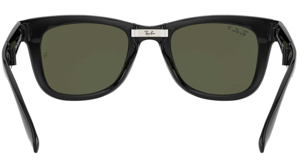 Ray-Ban Wayfarer Folding Sunglasses RB4105 601-58-5022 - Black Frame, Crystal Green Polar 50 mm Lenses
