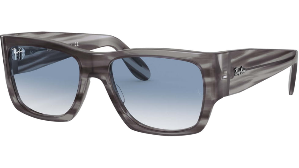 Ray-Ban Wayfarer Nomad RB2187 Sunglasses, Striped Grey, 54, RB2187-13143F-54