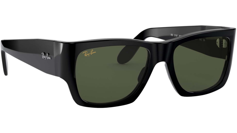 Ray-Ban Wayfarer Nomad RB2187 Sunglasses, Black, G-15 Green, 54, RB2187-901-31-54