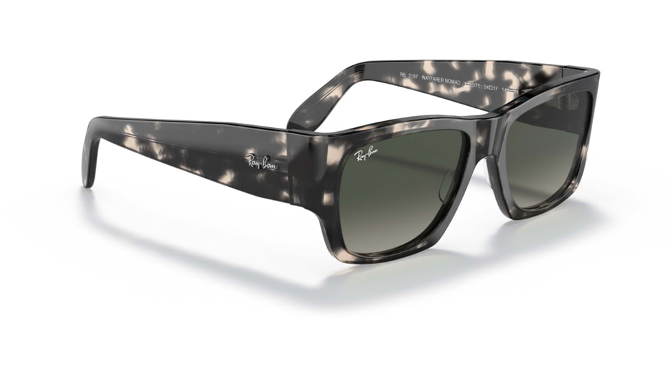 Ray-Ban Wayfarer Nomad RB2187 Sunglasses, Grey Gradient Lenses, Gray Havana, 54, RB2187-133371-54