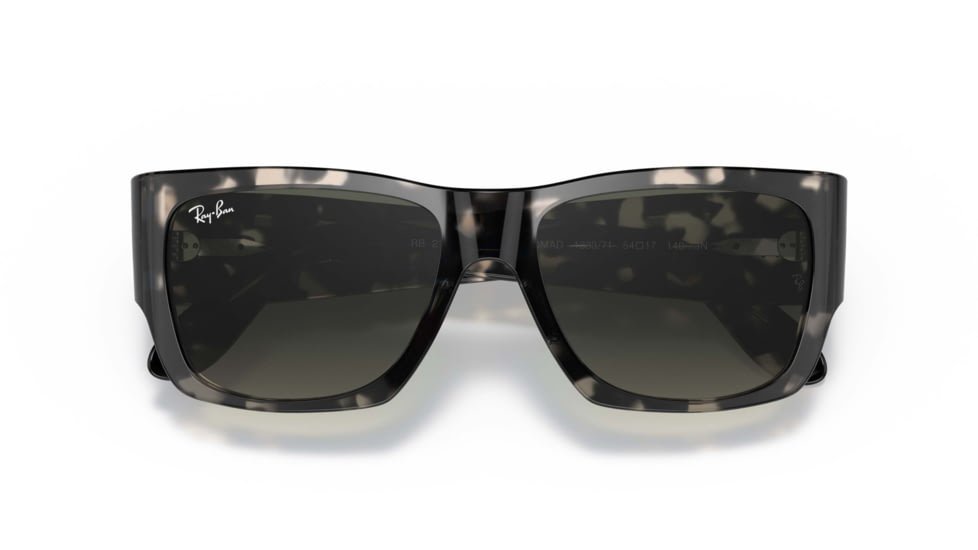 Ray-Ban Wayfarer Nomad RB2187 Sunglasses, Grey Gradient Lenses, Gray Havana, 54, RB2187-133371-54