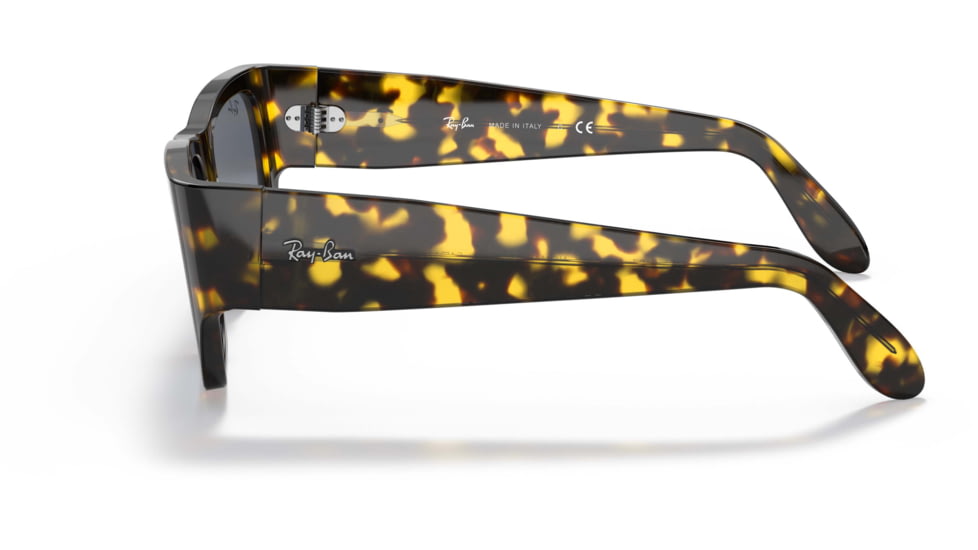 Ray-Ban Wayfarer Nomad RB2187 Sunglasses, Light Blue Gradient Grey Lenses, Yellow Havana, 54, RB2187-133286-54