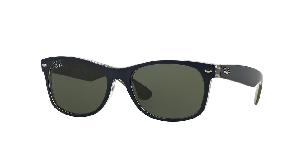 Ray-Ban Wayfarer RB2132 Sunglasses 6188-52 - Mt Blue/military Green Frame, Green Lenses