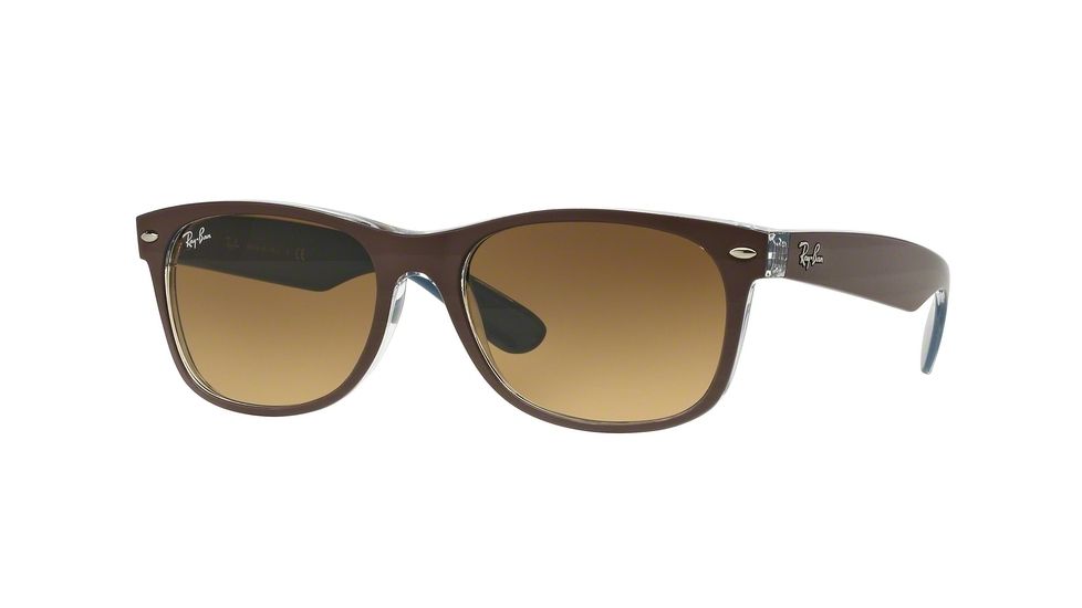 Ray-Ban Wayfarer RB2132 Sunglasses 618985-52 - Top Mt Chocolate On Blue Frame, Light Brown Grad Dark Brown Lenses