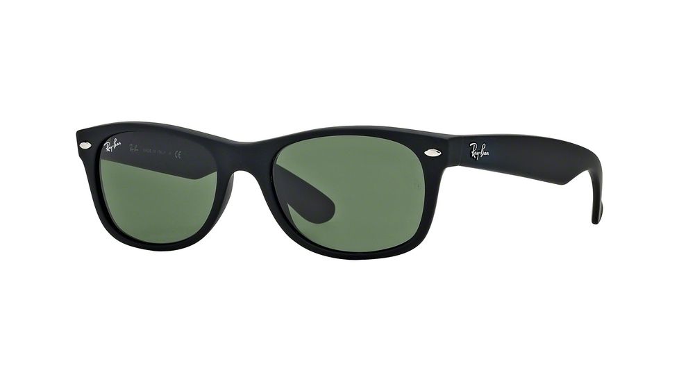 Ray-Ban New Wayfarer Bifocal Sunglasses RB2132 with Lined Bi-Focal Rx Prescription Lenses RB2132-622-58 - Lens Diameter 58 mm, Frame Color Black Rubber
