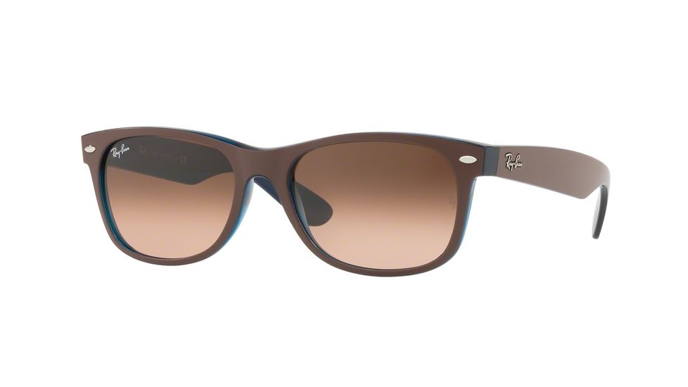 Ray-Ban Wayfarer RB2132 Sunglasses 6310A5-58 - Matte Choccolat On Opal Yellow Frame