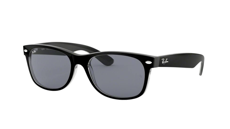 Ray-Ban New Wayfarer Bifocal Sunglasses, 55mm, Black/Transparent, RB2132-6398Y5-55-BI