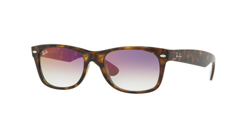 Ray-Ban Wayfarer RB2132 Sunglasses 710/S5-55 - Havana Frame, Clear Gradient Violet Lenses