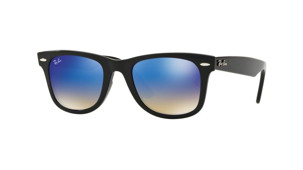 Ray-Ban WAYFARER RB4340 Sunglasses 601/4O-50 - Black Frame, Brown Gradient Brown Mirror Bl Lenses