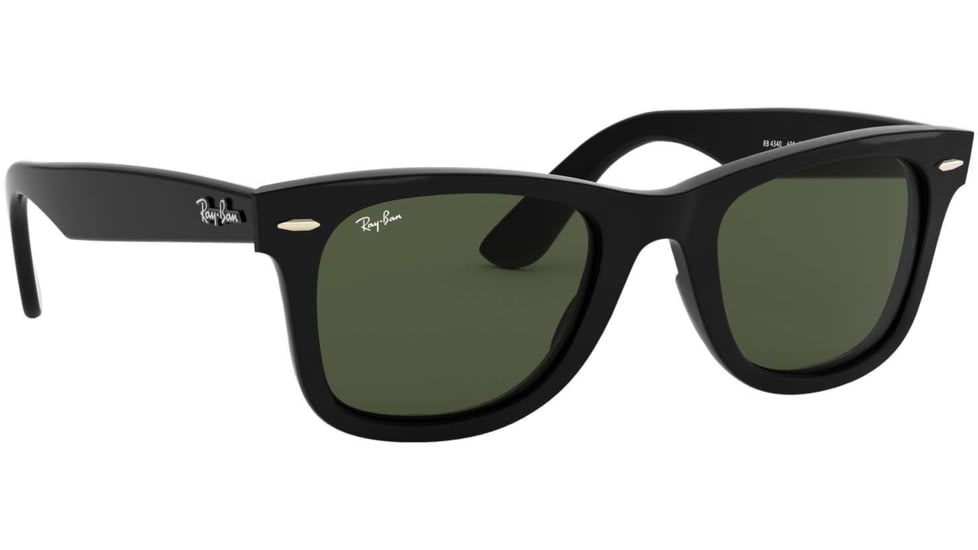 Ray-Ban WAYFARER RB4340 Sunglasses 601-50 - Black Frame, Green Lenses