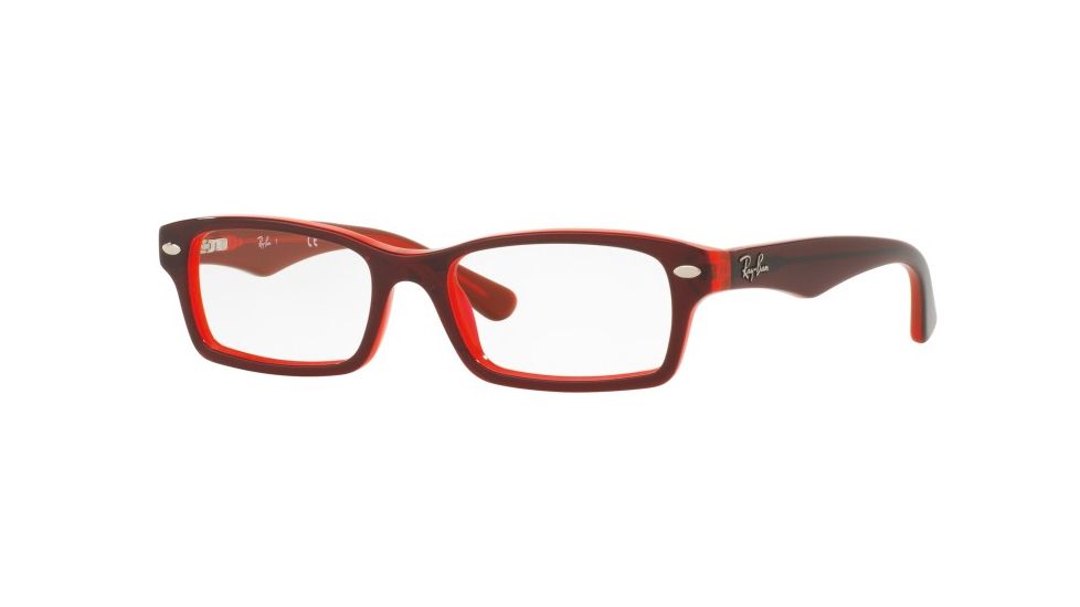 Ray-Ban Youth RY1530 Eyeglass Frames 3664-48 - Top Red On Red Fluo Frame