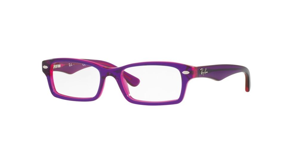 Ray-Ban Youth RY1530 Eyeglass Frames 3666-46 - Top Violet On Fuxia Fluo Frame