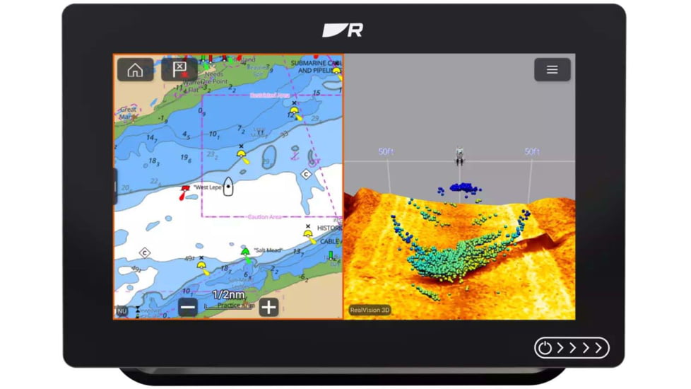Raymarine AXIOM+ 9 RV Chartplotter, Multifunction 9in Display w/ RealVision 3D and 600W Sonar, E70637