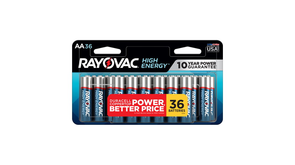 Rayovac High Energy Alkaline AA Batteries, 36 Pack, E302334306
