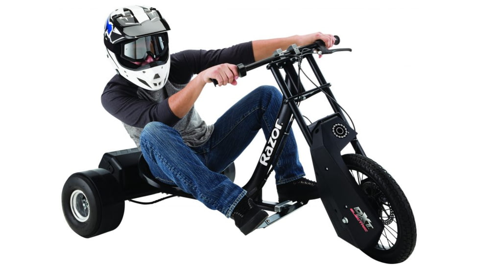 Razor DXT Electric Drift Trike, Black, 20130599