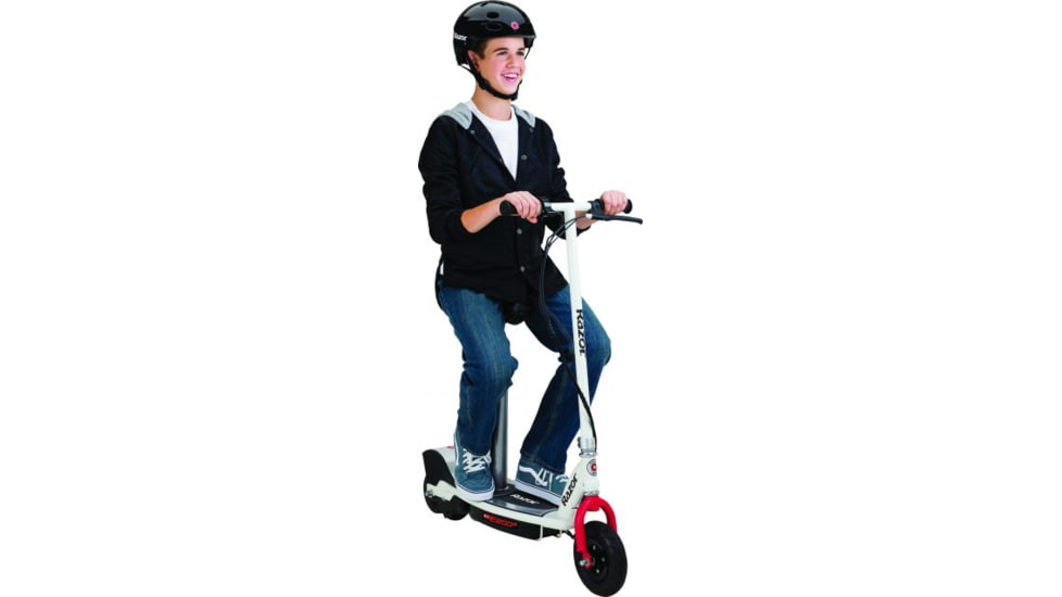 Razor E200S Seated Electric Scooter, White/Red, 13112788