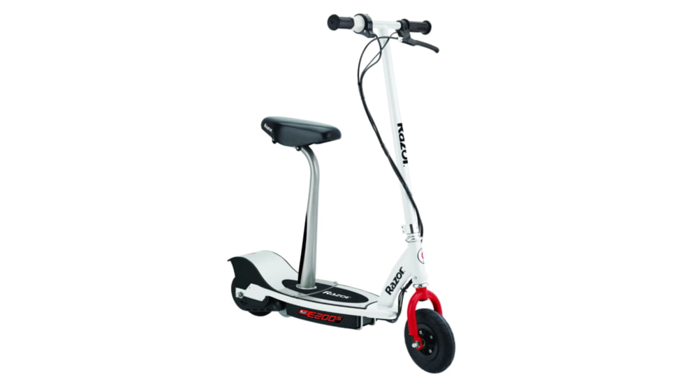 Razor E200S Seated Electric Scooter, White/Red, 13112788