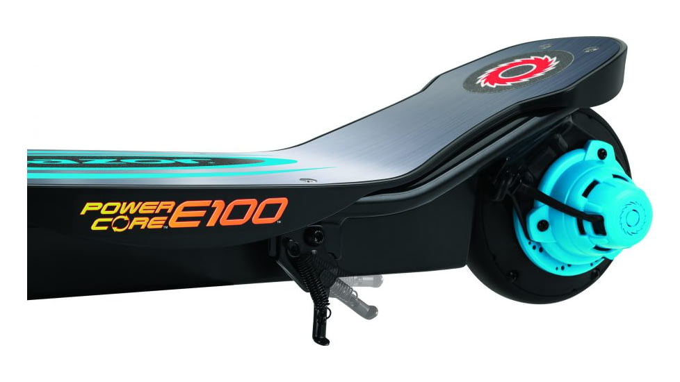 Razor Power Core E100 Electric Scooter w/ Aluminum Deck, Black/Blue, 13111293