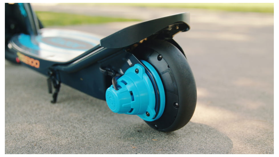 Razor Power Core E100 Electric Scooter w/ Aluminum Deck, Black/Blue, 13111293