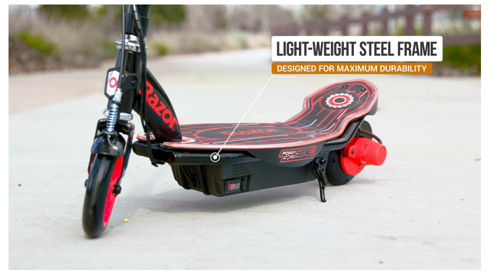 Razor Power Core E90 Glow Electric Scooter, Black/Red, 13112181